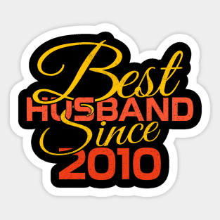 'Best Husband Since 2010' Cute Anniversary Gift Sticker